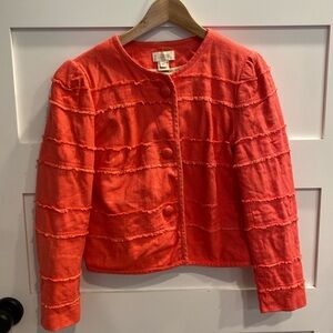 J. Crew Vibrant Red Textured Blazer